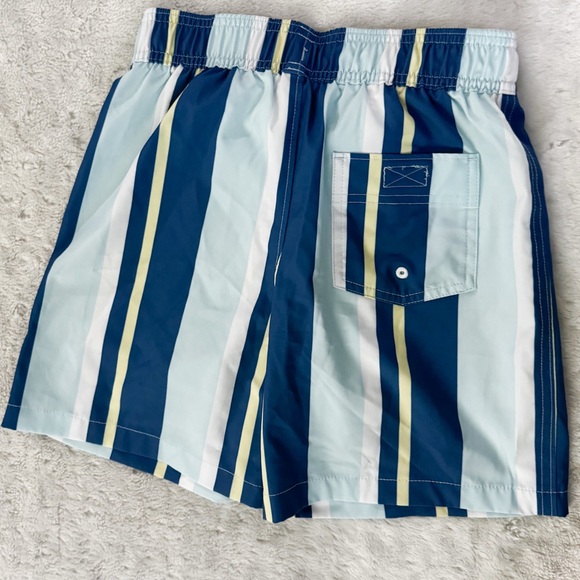 NWOT- ABERCROMBIE & FITCH Youth Boys Swim Shorts Blue Stripe - Picture 2 of 11